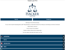 Tablet Screenshot of hackerlawfirm.com